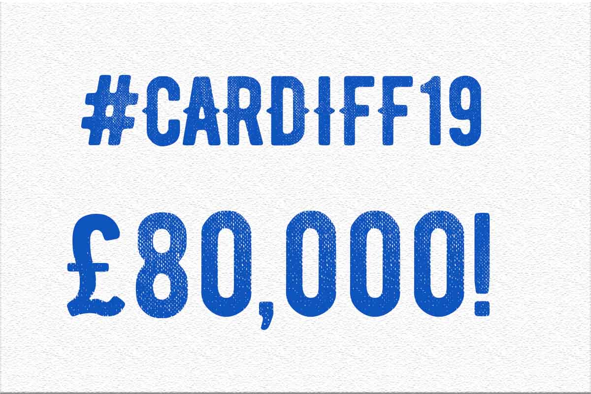 £80,000 raised for #Cardiff19